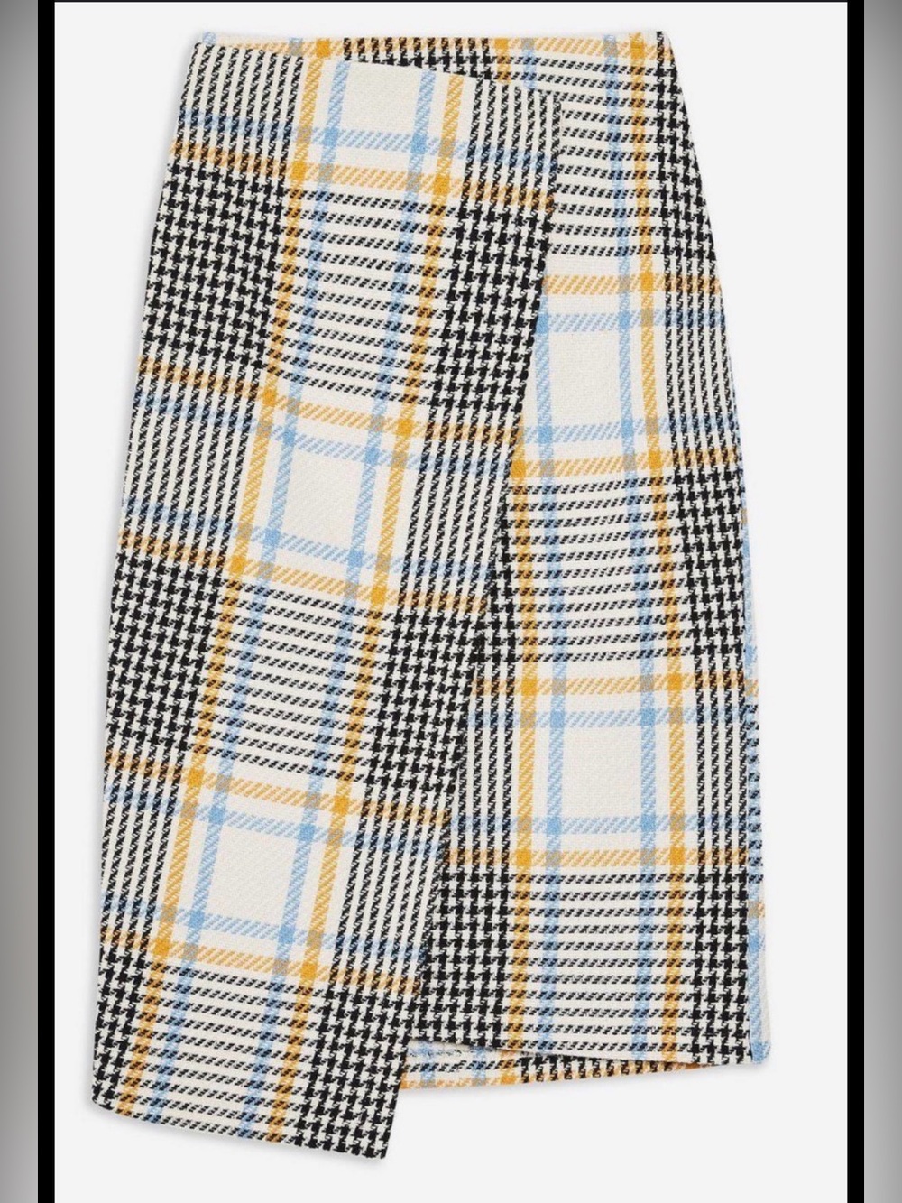 Topshop Tweed Plaid Midi Skirt US 4